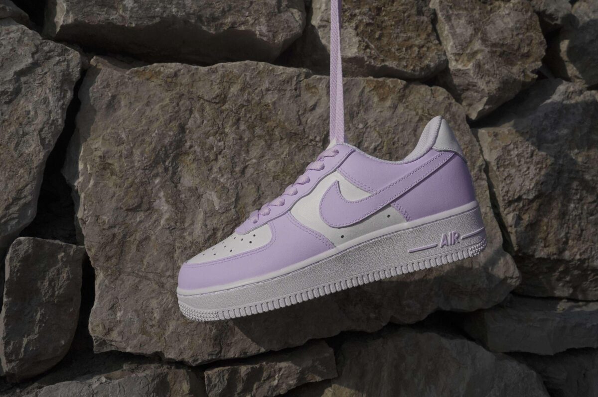 Custom Air Force 1 Lilac Dreams Personalized Purple Sneakers