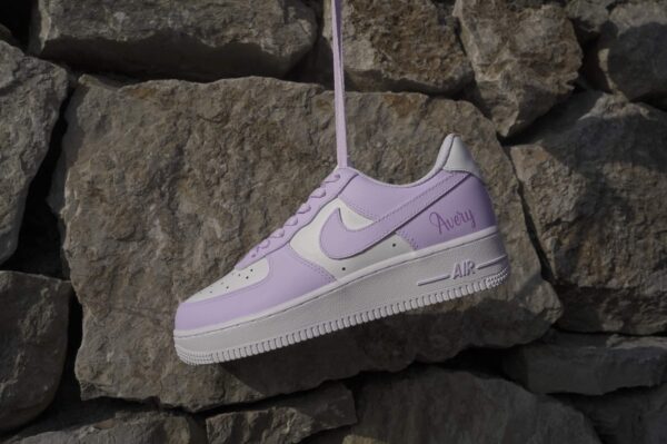 Custom Air Force 1 Lilac Dreams Personalized Purple Sneakers