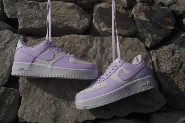 Custom Air Force 1 Lilac Dreams Personalized Purple Sneakers