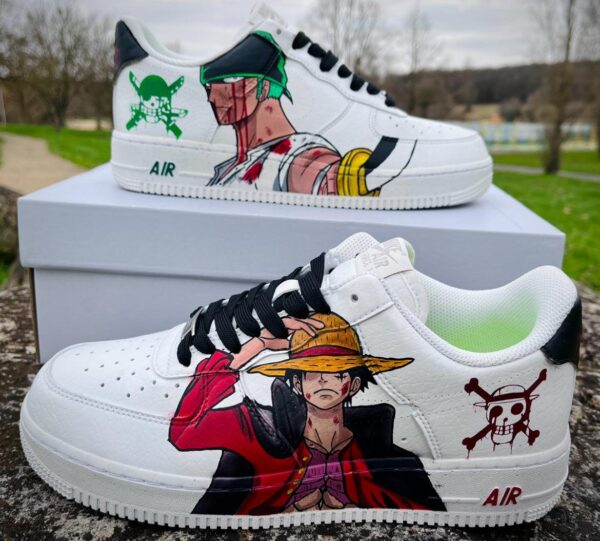 Custom Air force 1 Luffy Zoro One piece Sneakers