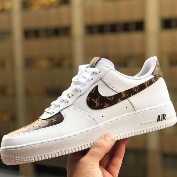 Custom Air Force 1 Luxe Brown LV Edition