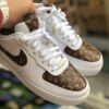 Custom Air Force 1 Luxe Brown LV Edition