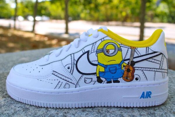 Custom Air Force 1 Minion Anime Wedding Shoes with Street Style