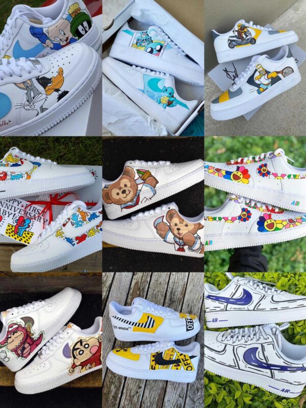 Custom Air Force 1 Minion Anime Wedding Shoes with Street Style