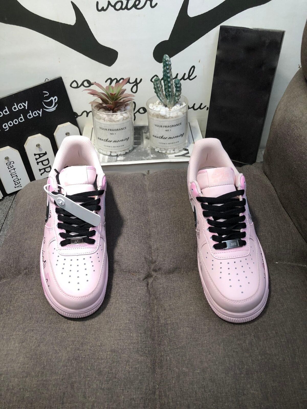 Custom Air Force 1 Pink Graffiti Nike Sneakers Unleashed