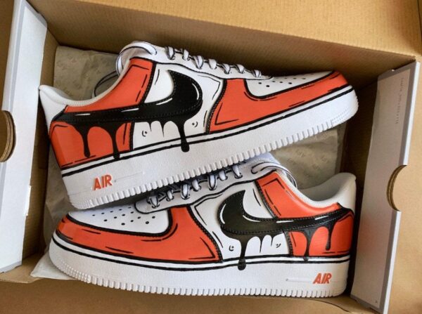 Custom Air Force 1 Sneakers Cartoon Drip Perfect Gift for Any Occasion