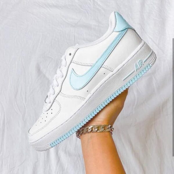 Custom Air Force 1 Stylish Baby Blue Kicks