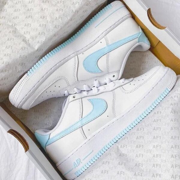 Custom Air Force 1 Stylish Baby Blue Kicks