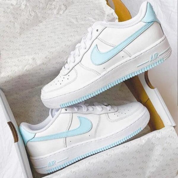 Custom Air Force 1 Stylish Baby Blue Kicks