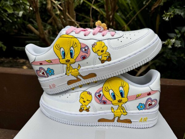 Custom Air Force 1 Tweety Bird Anime Street Style Sneakers