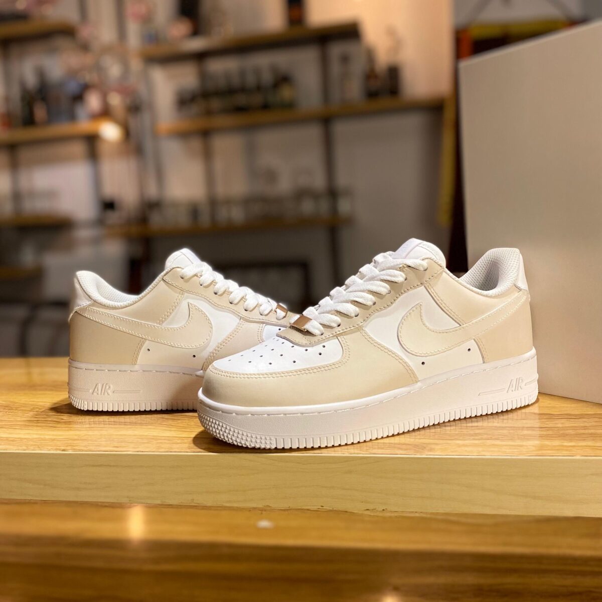 Custom Air Force 1 Unique Beige Brown Designs for Your Style