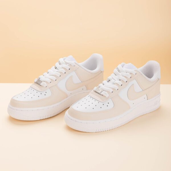 Custom Air Force 1 Unique Beige Sneakers for Your Style