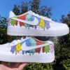 Custom Air Force 1 Vibrant Drip Cartoon Anime Wedding Sneakers