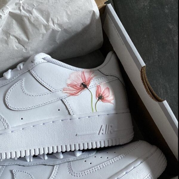 Custom Air Force 1 x Poppy Flower