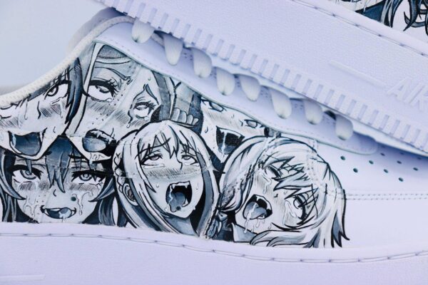 Custom Anime Nike Air Force 1 Ahegao Sneakers