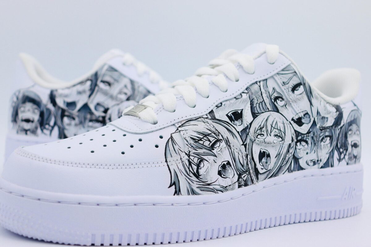 Custom Anime Nike Air Force 1 Ahegao Sneakers