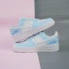 Custom Baby Blue Air Force 1 Sneakers HandPainted Your Colors