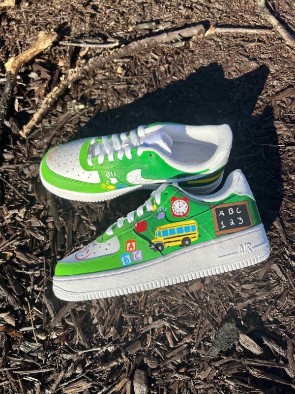 Custom Back To School Nike Air Force 1 Sneakers