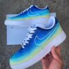 Custom Blue & Yellow accent Nike Air Force 1s