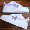 Custom Butterflies Print Air Force 1 Sneakers