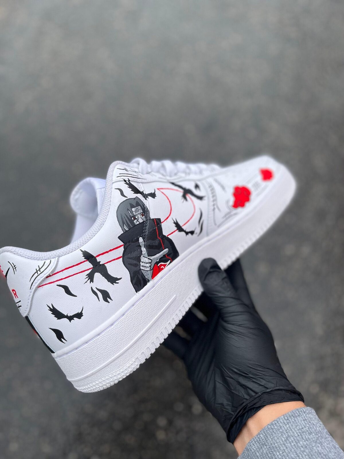 Custom Chaussures basses Naruto Uchiha Itachi Air Force 1