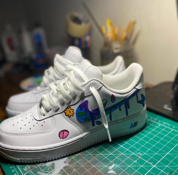 Custom Drip Juice Wrld Swoosh Air Force 1 Sneakers