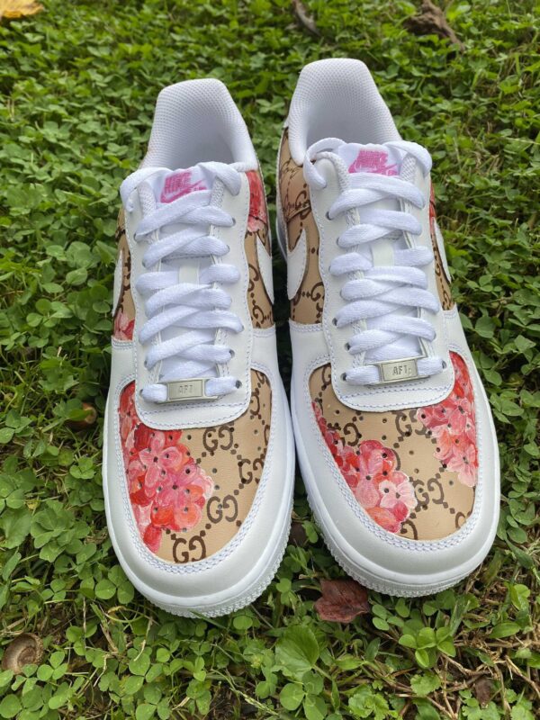 Custom Gucci Flowers Nike Air Force 1 Sneakers