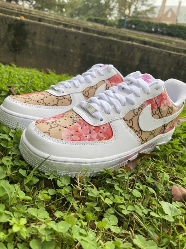 Custom Gucci Flowers Nike Air Force 1 Sneakers