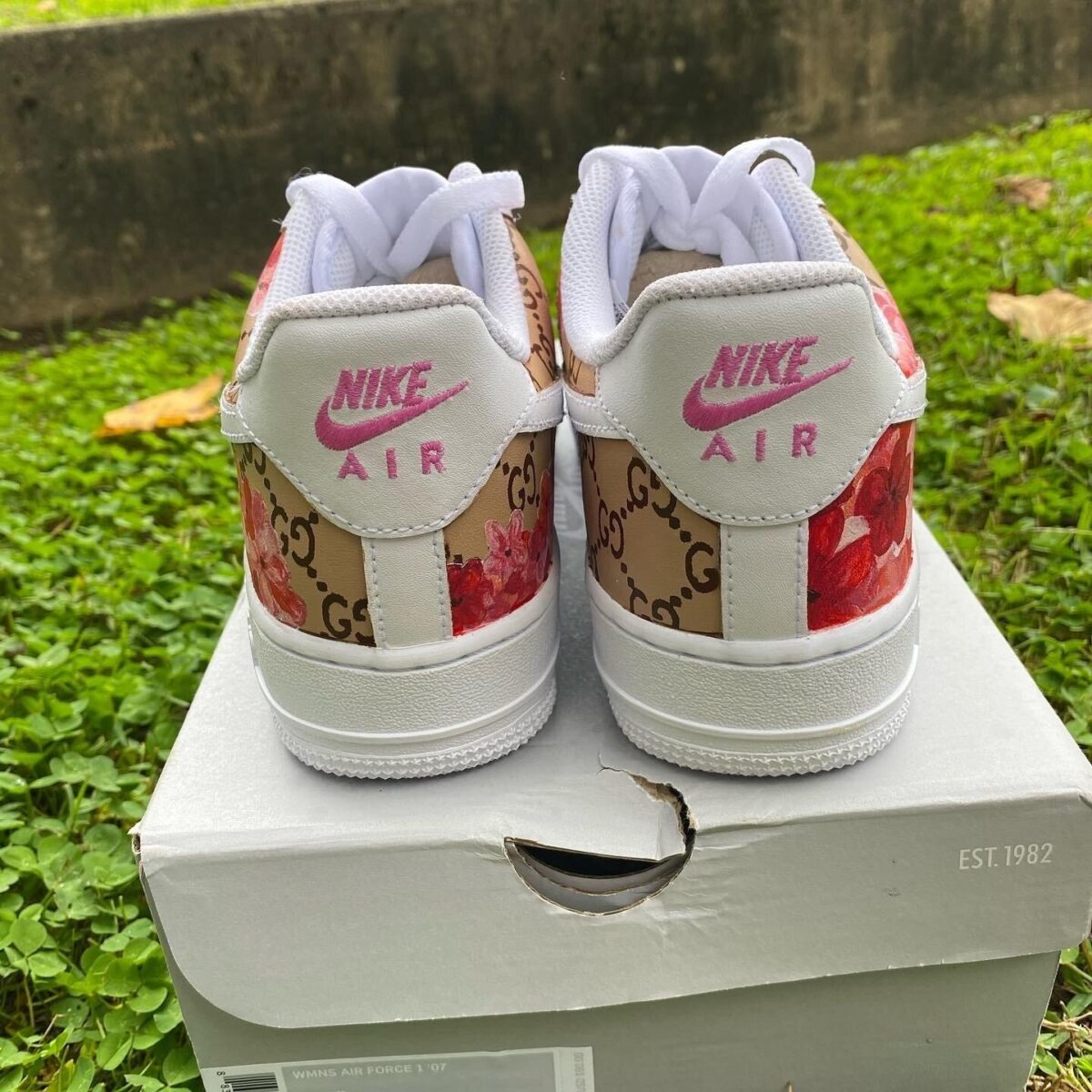 Custom Gucci Flowers Nike Air Force 1 Sneakers