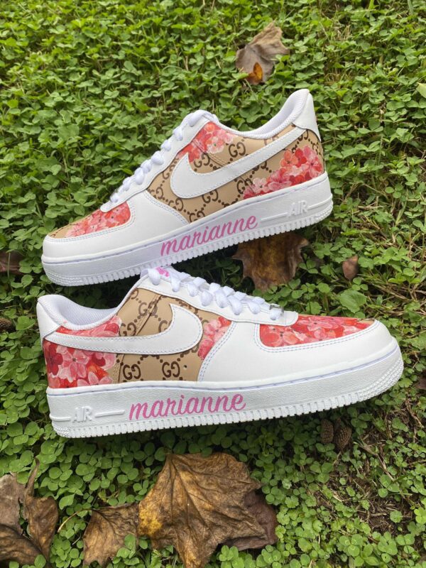 Custom Gucci Flowers Nike Air Force 1 Sneakers