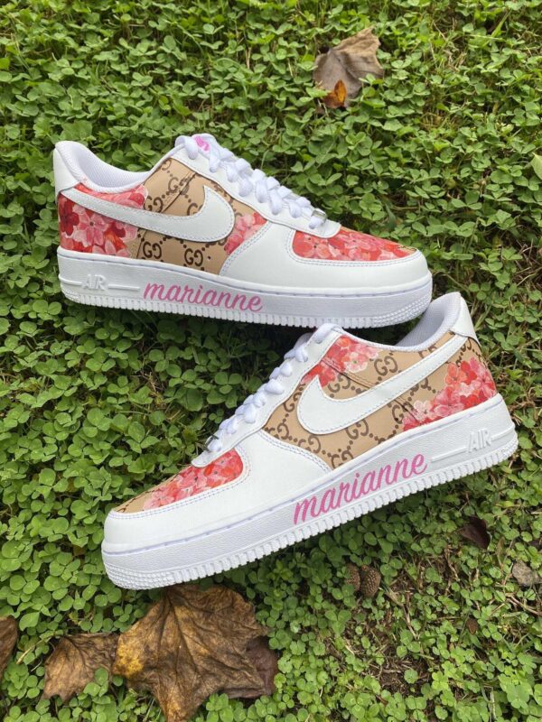 Custom Gucci Flowers Nike Air Force 1 Sneakers