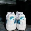 Custom Hand Painted Blue Butterfly Air Force 1 Sneakers