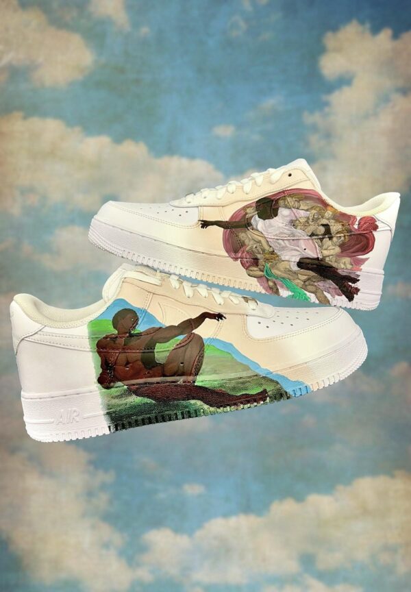 Custom Michelangelo Renaissance Themed Nike Air Force 1 Sneakers