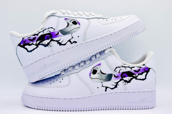 Custom Nightmare Before Christmas Nike Air Force 1 Jack & Sally