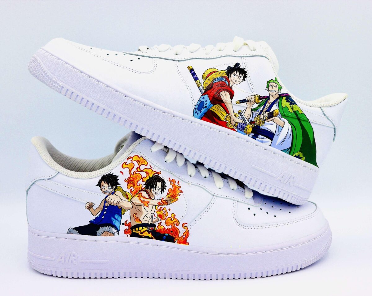 Custom Nike Air Force 1 One Piece Anime Pirates