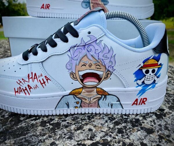 Custom Nike Air Force 1 one piece Luffy Gear 5