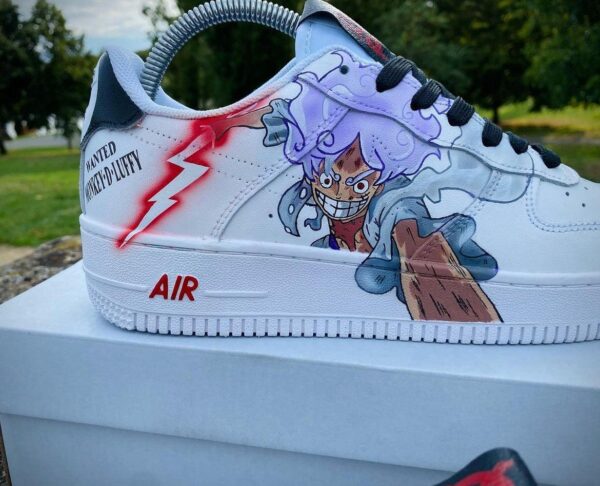 Custom Nike Air Force 1 one piece Luffy Gear 5