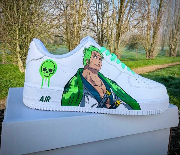 Custom Nike Air Force 1 One piece Luffy vs Zoro