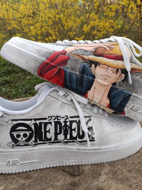 Custom Nike Air Force 1 One Piece Manga Monkey Comics Luffy