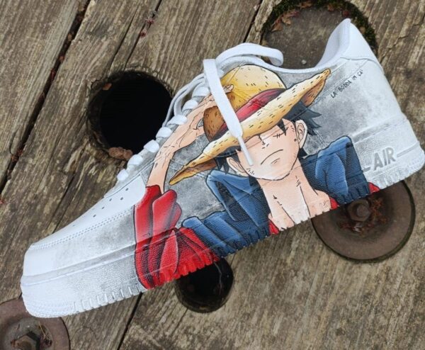 Custom Nike Air Force 1 One Piece Manga Monkey Comics Luffy