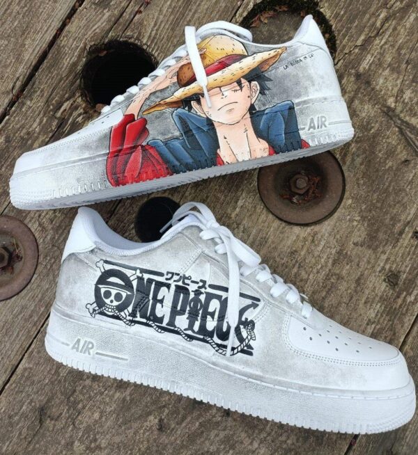 Custom Nike Air Force 1 One Piece Manga Monkey Comics Luffy