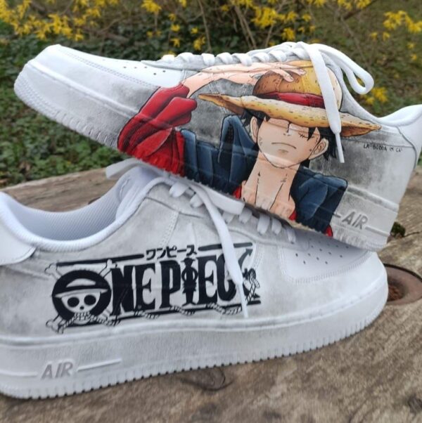 Custom Nike Air Force 1 One Piece Manga Monkey Comics Luffy