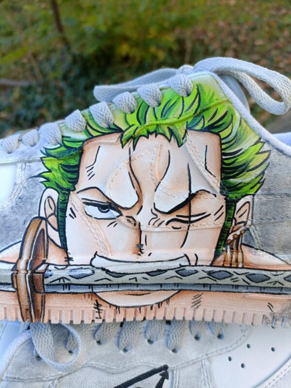 Custom Nike Air Force 1 One Piece Manga Monkey Comics Zoro