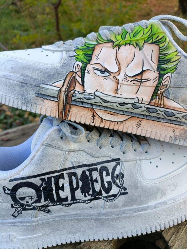 Custom Nike Air Force 1 One Piece Manga Monkey Comics Zoro