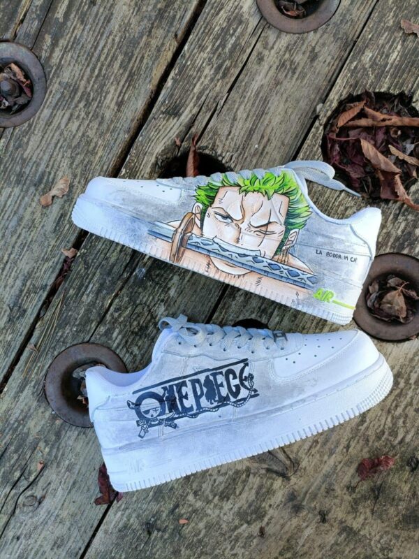 Custom Nike Air Force 1 One Piece Manga Monkey Comics Zoro