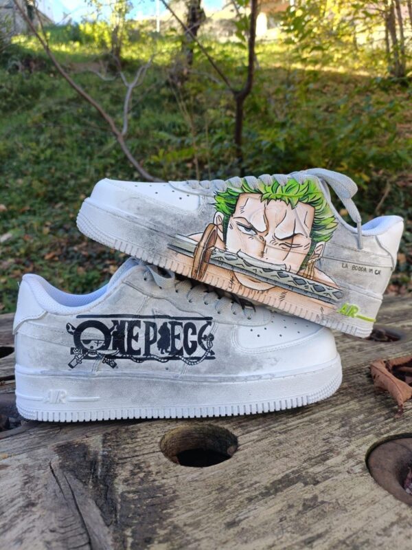 Custom Nike Air Force 1 One Piece Manga Monkey Comics Zoro