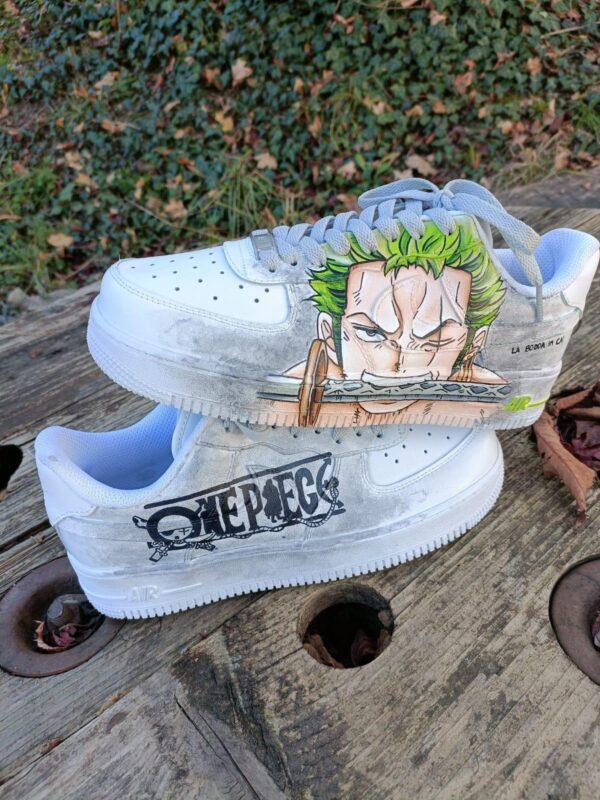 Custom Nike Air Force 1 One Piece Manga Monkey Comics Zoro