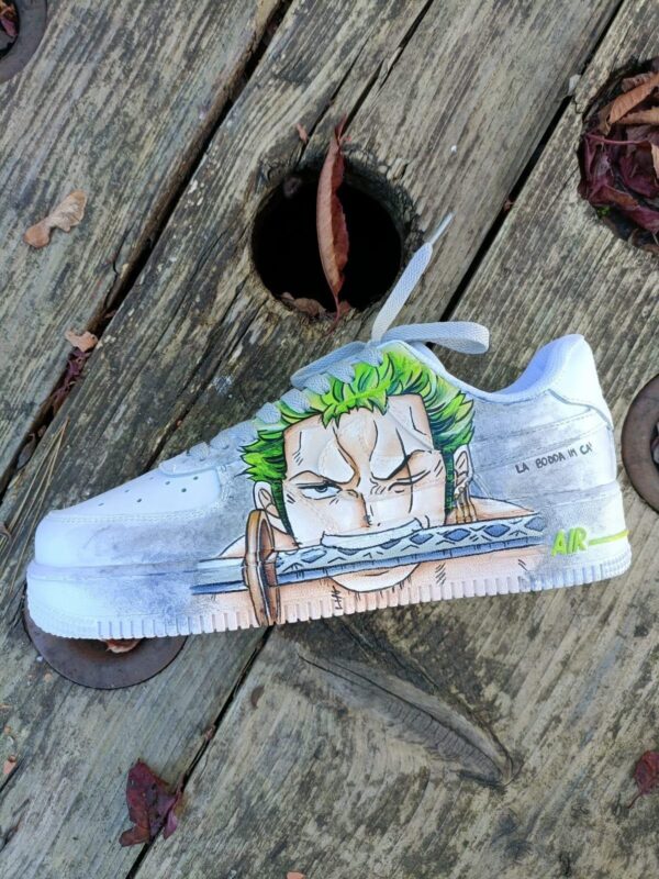 Custom Nike Air Force 1 One Piece Manga Monkey Comics Zoro