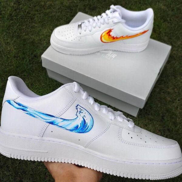 Custom Nike Air Force 1 x Fire and Water