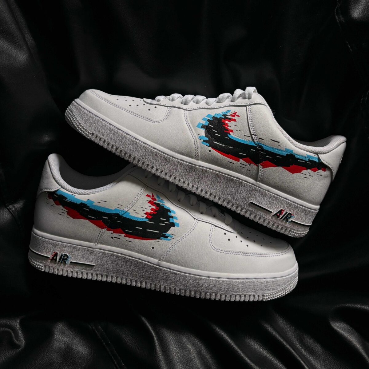 Custom Nike Air Force 1 x Glitch Sneakers